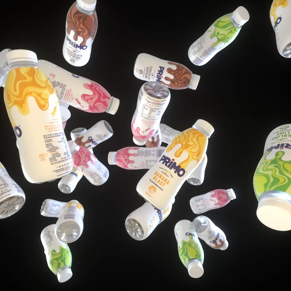 Exploding Primo bottles